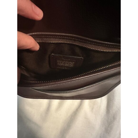 Coach F11911 Patricia Floral Embroidery Varsity Shoulder Bag Purple Leather - Picture 6 of 11